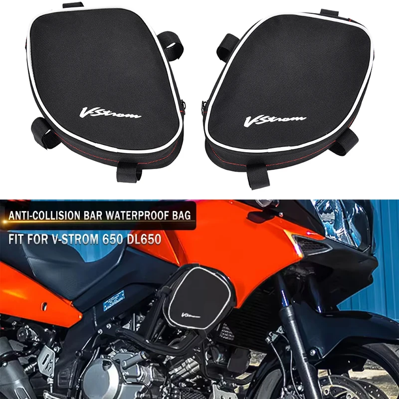

Motorcycle Accessories Frame Crash Bag For Suzuki V-Strom vstrom DL 650 DL650 2004-2011 Waterproof Nylon Side Luggage Rack