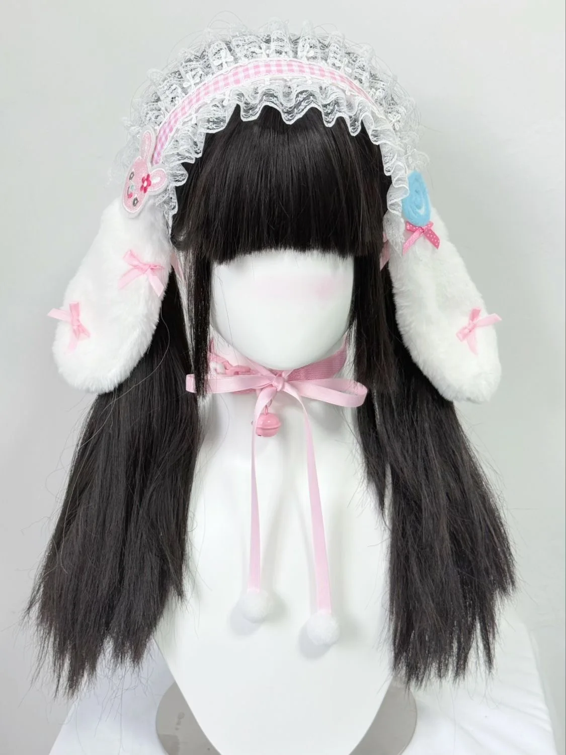 Vrouwen Konijnenoren Haarbanden Cosplay Bunny Oor Hoofdband Kawaii Harige Oren Maskerade Anime Party Hoofddeksels Lolita Haaraccessoires