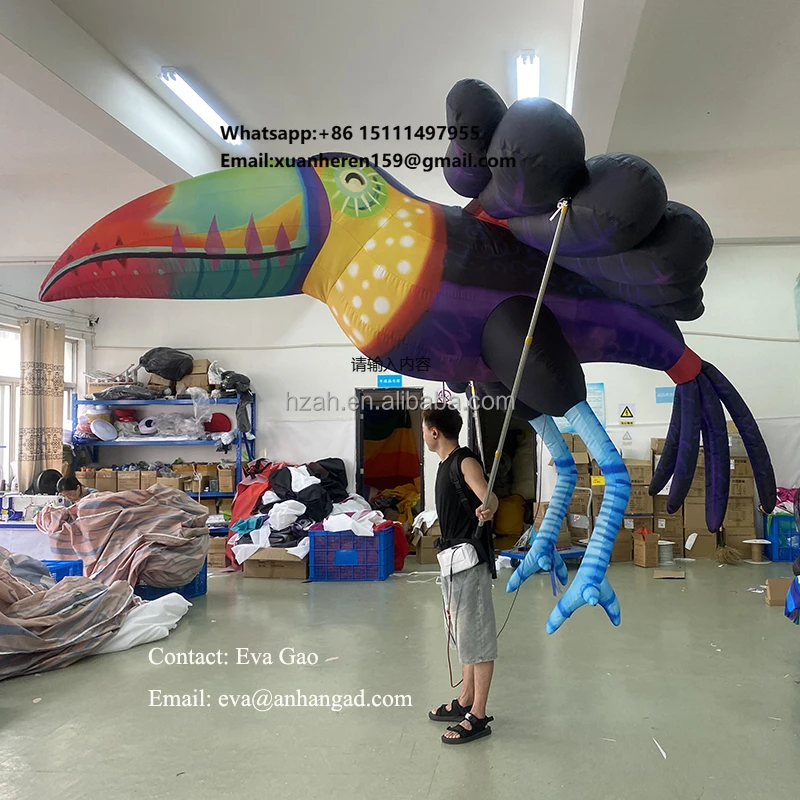 LED Light Inflatable Advertising Inflatables Bird Chameleon Seahorse Dragonfly Models for Parade Performance Walkthrough Balloon