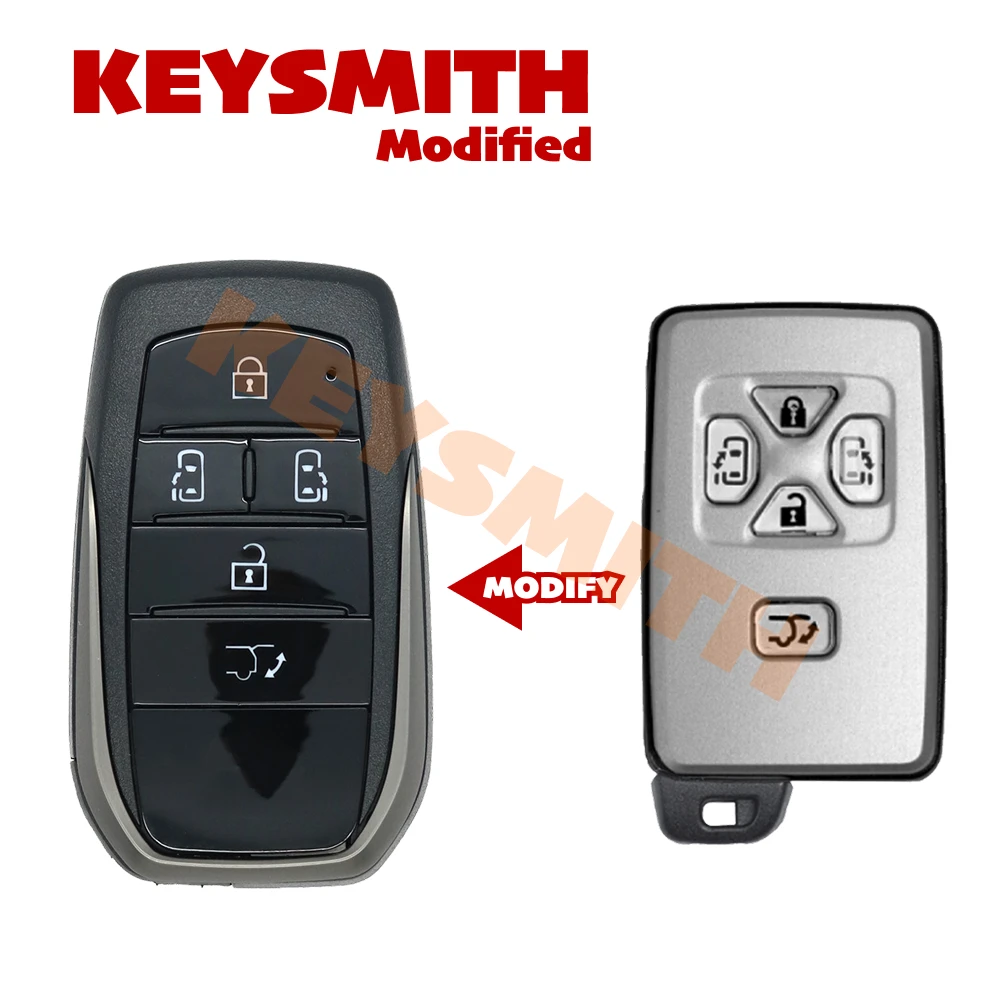 KEYSMITH Fernbedienungs-Smart-Key-Upgrade für Toyota Noah Voxy Alphard Estima Vellfire Schlüsselgehäuse – Detail 4