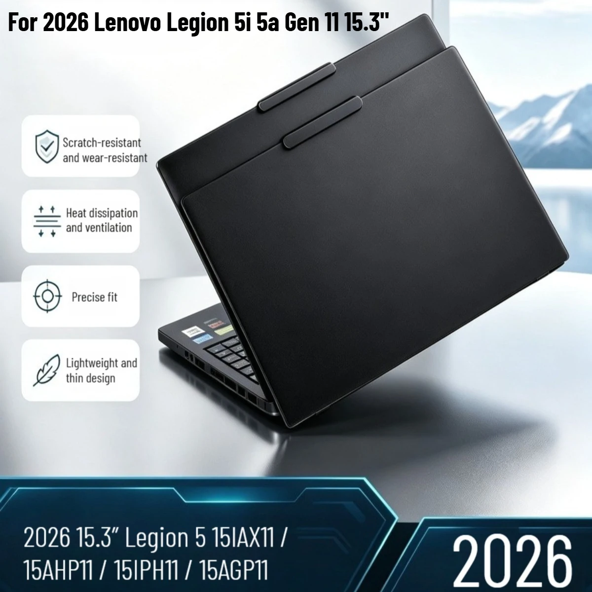 Frosted Clear Cover for 2026 Lenovo Legion 5a 5i 15.3
