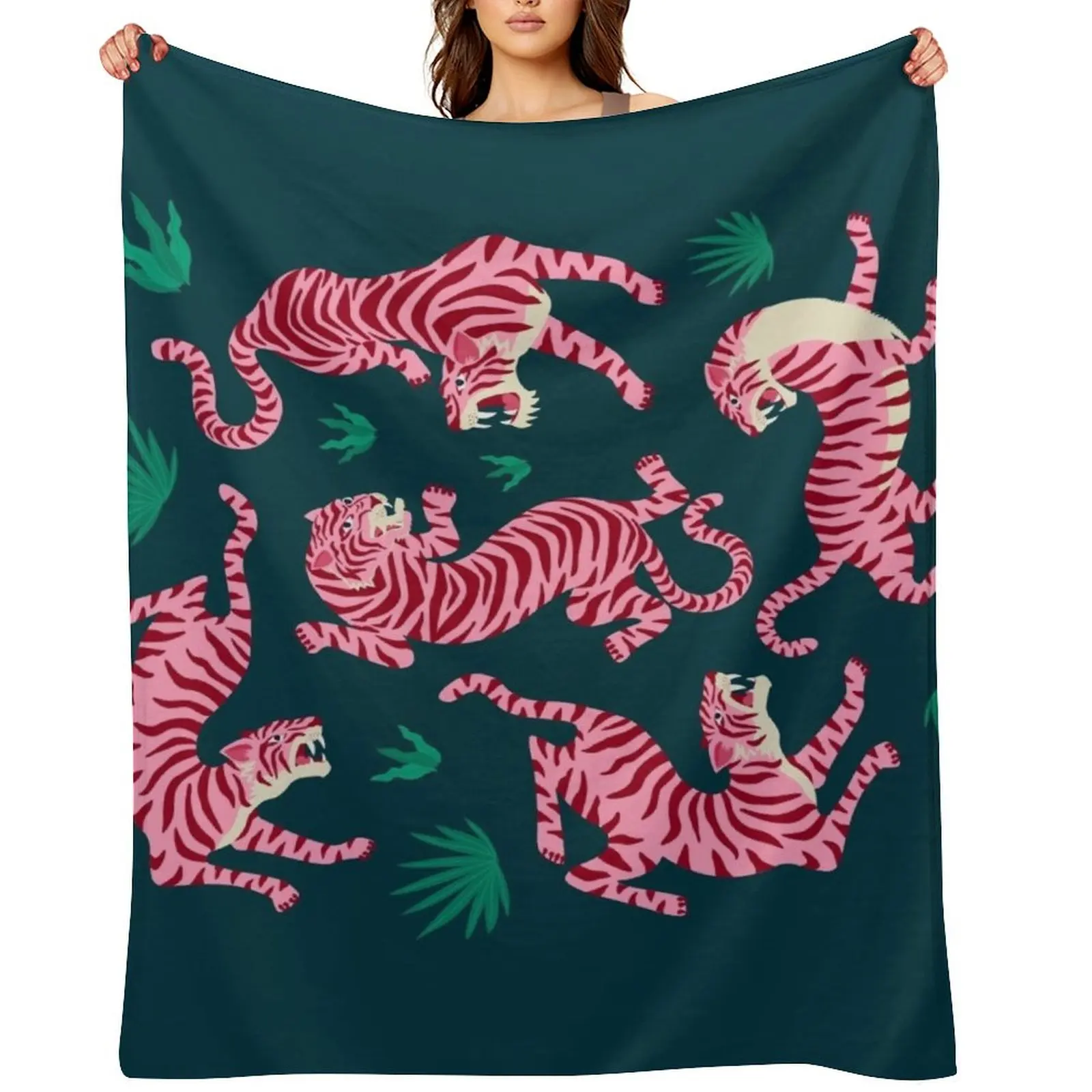 

Night Race: Pink Tiger Edition Throw Blanket warm winter Weighted Loose Soft Blankets