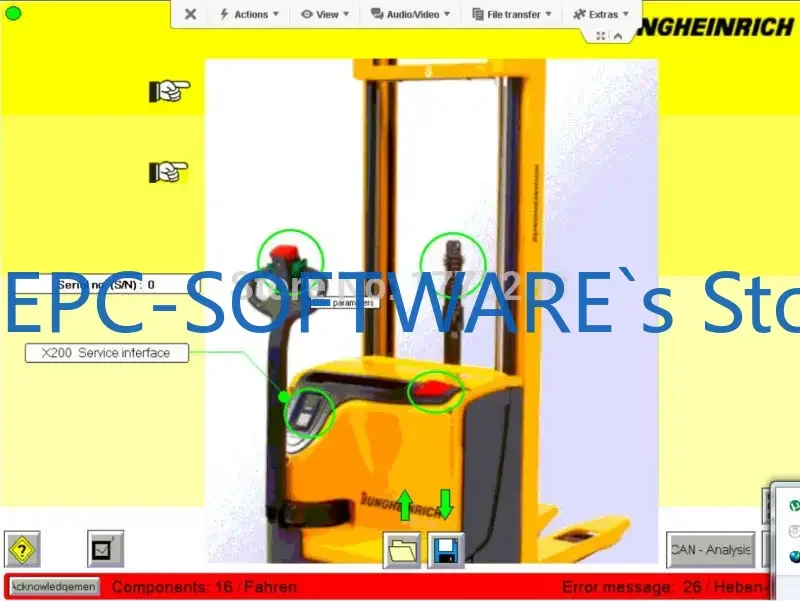 أجزاء EPC-SOFTWARE Jungheinrich ForkLifts ET + إصلاح SH + Judit 4 Diagnostic V4.37 + Unnexpired + KEYGEN