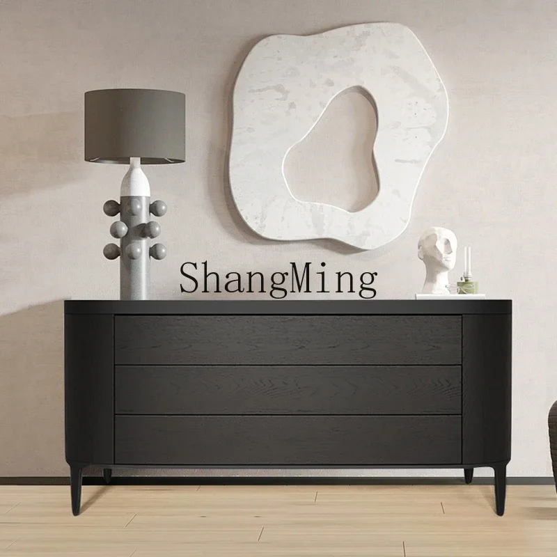 

FG solid wood bedroom locker living room drawer storage cabinet simple modern light luxury high sense