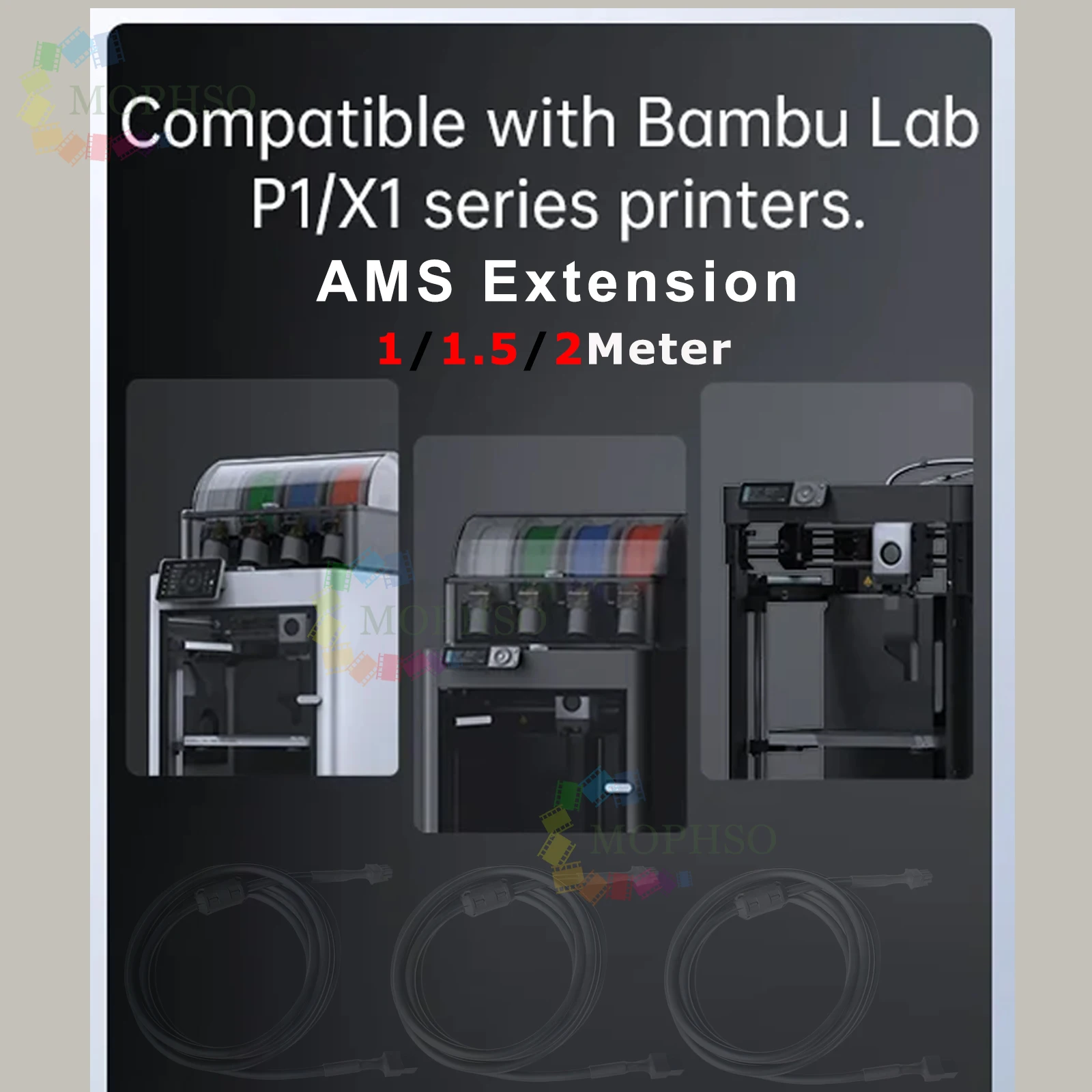 1.5/2Meter For Bambu lab X1 P1 6pin Data Cable AMS HUB Connection AMS 1.5/2 meters For Bambu Lab X1/P1 Series 3D printers Parts