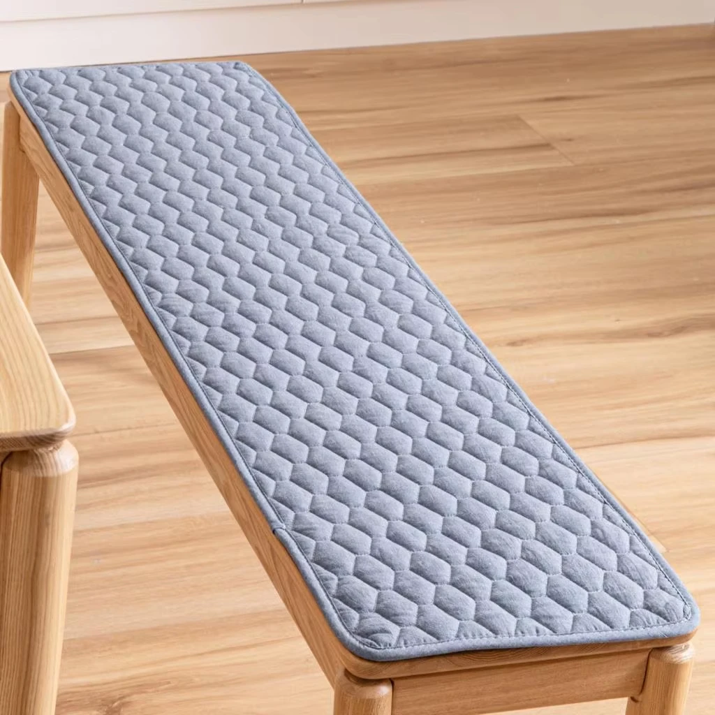 Lightweight Bench Diamond Grid Stitching Pattern Long Bench Cushion Cover Customized For Wood Sofa Car Seat Cushion