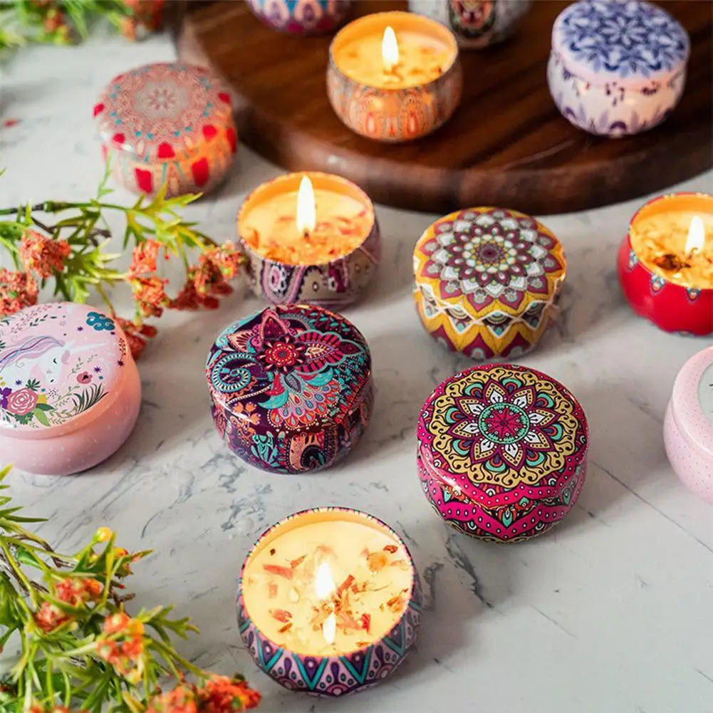 Duftkerzen im Vintage-Stil, Sojawachs, Kerzengläser, Blumenduft, Duftkerze, Hochzeitszeremonie, Geburtstagsgeschenke, Heimdekoration