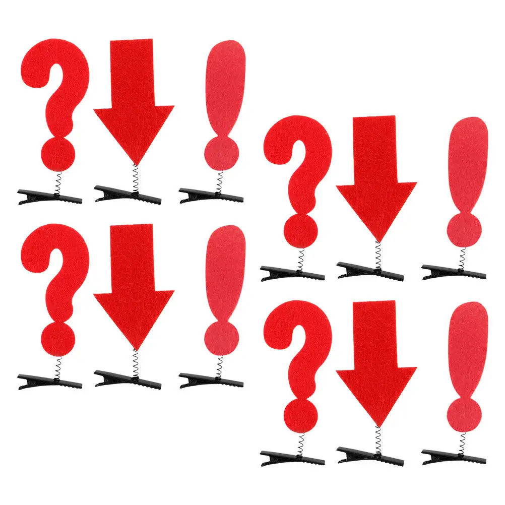 

12Pcs Symbol Hair Barrettes Hair Clips Cute Novelty Headpiece for Photography Parties School Daily Outfits Versatile