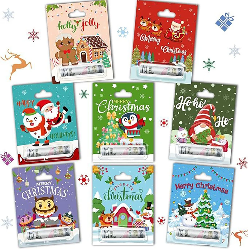 

Christmas Money Holder Cards 8 Pack, Christmas Money Holder Ornaments For Gifting Cash, Holiday Gifting Money Cards For Kids