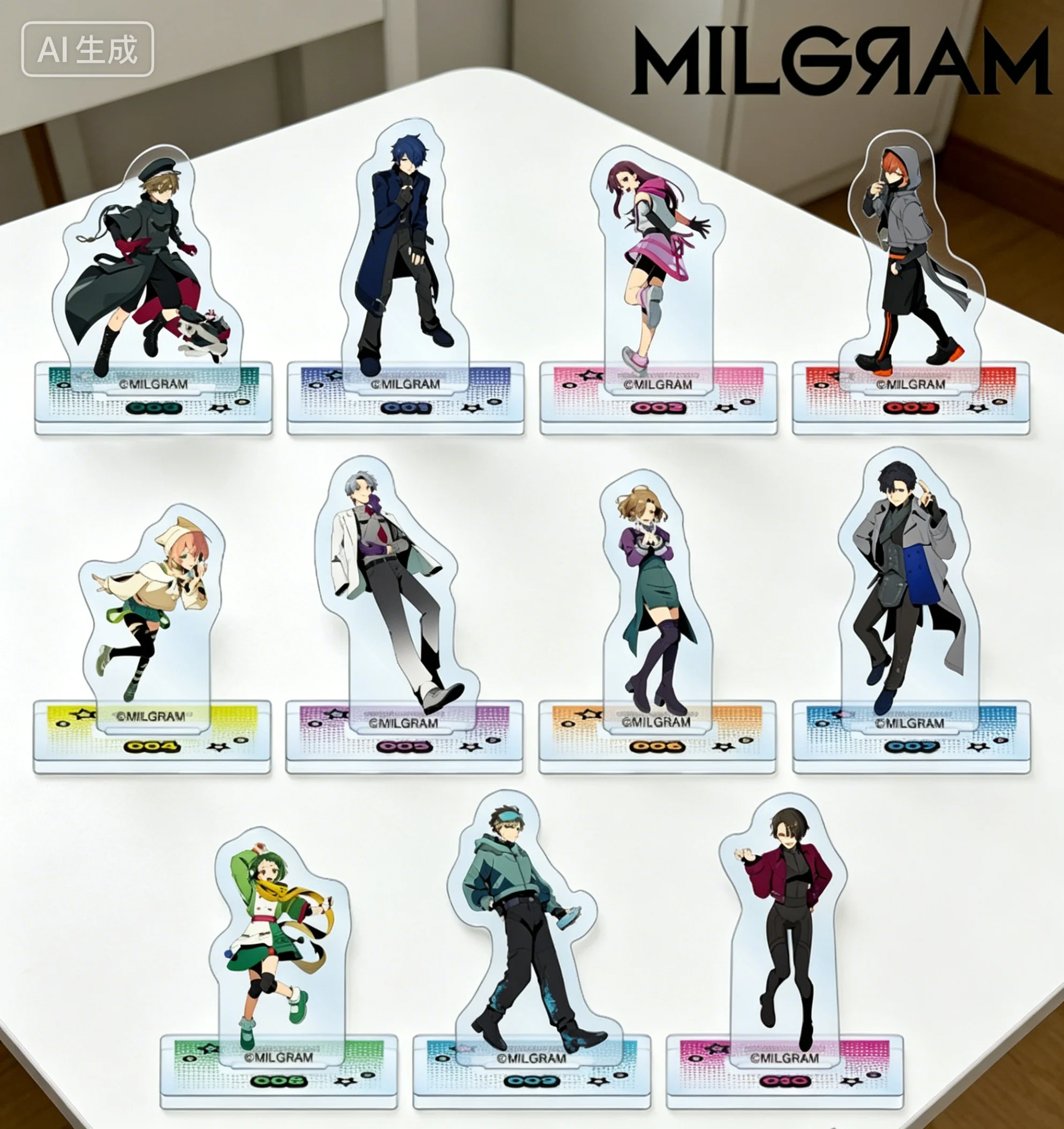 Multimedia Planning MILGRAM Sakurai Haruka Kashiki Yuno Acrylic Stand Model Plate Keychains desk decorations Fans Gifts