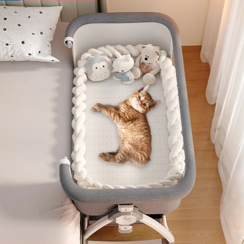 Foldable Pet Bed, Breathable Large Space Cat Mat, Adjustable Mobile Dog Crate, Portable Travel Sleeping Nest for Small Animals