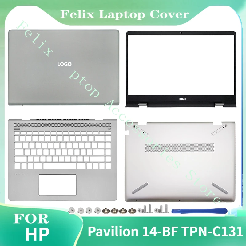 

New Original For HP Pavilion 14-BF TPN-C131 Series Laptop LCD Back Cover/LCD Front Bezel/Palmrest/Bottom Case AM22R000320 Silver