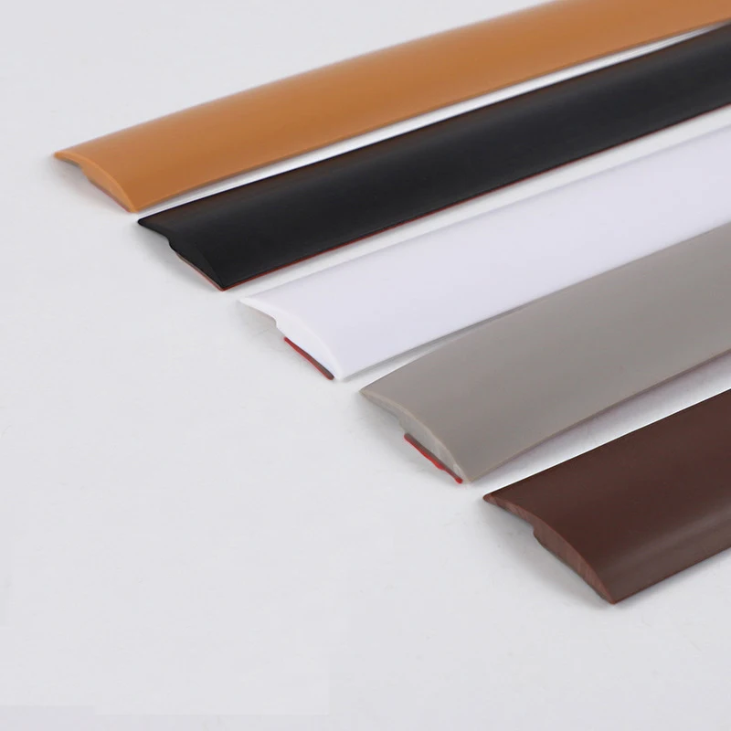 PVC Self-adhesive Protective Floor Mat Flat Button Strip Strips Fit 3~10mm Flooring Threshold Seam Edge Trim Home Decoration