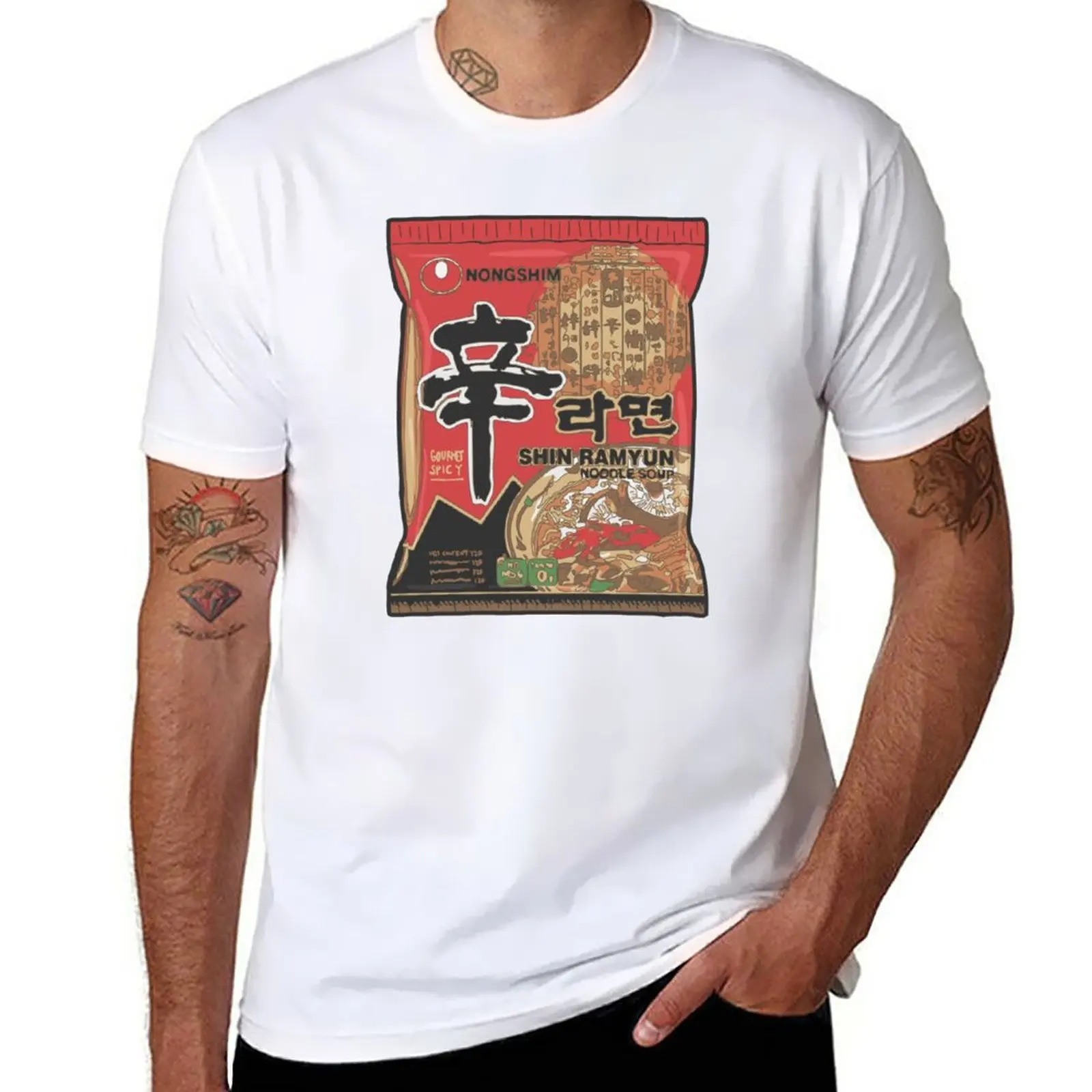 New Nong Shim Ramyun T-Shirt Oversized t-shirt tops sweat shirt clothes for men