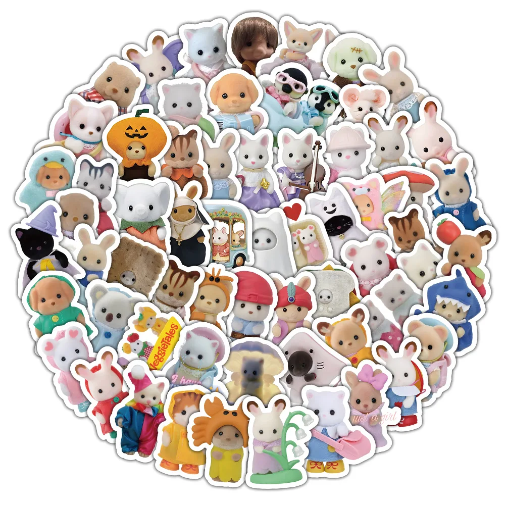 103pcs New Forest Family Personalized Creative DIY Handbook Mobile Phone Skateboard Decoration Stickers