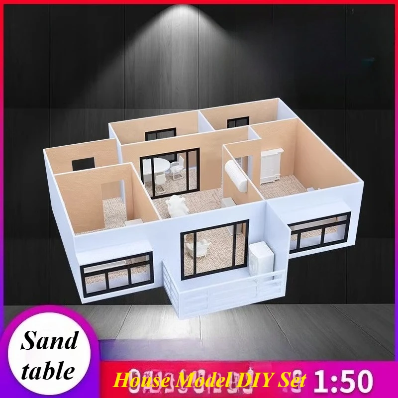 1:50 Scale Sand Table Diorama Interior Design Model Kit DIY Handmade Material Package Scterms House Sectional Building