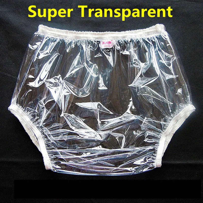 Reusable Waterproof PVC Adult nappy Large size TPU Coat Waterproof Incontinence pants Diaper Plastic super transparent