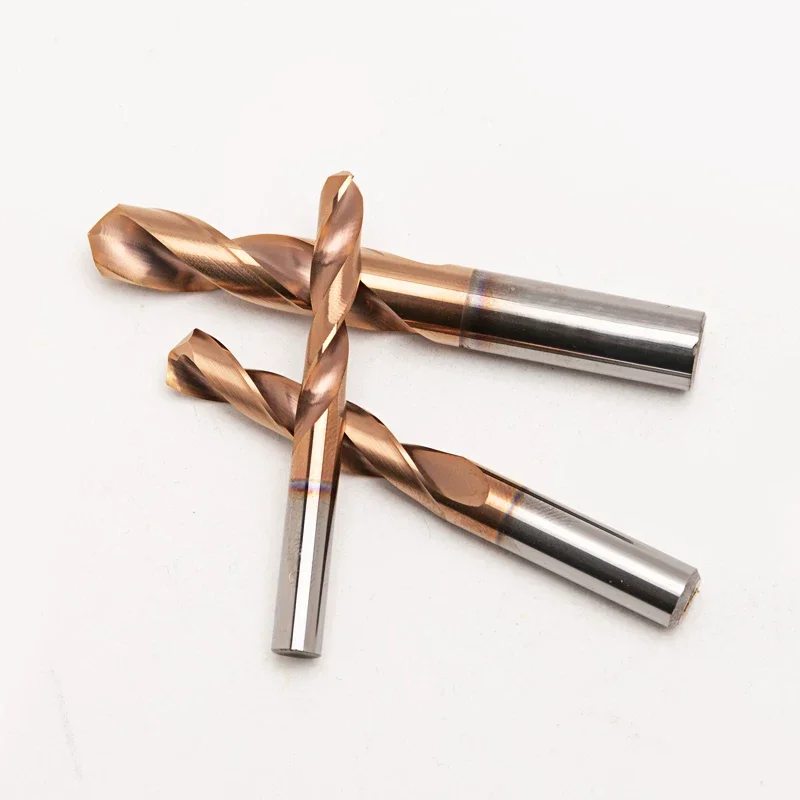 80mm Total Length Carbide Drill Bits, HRC50–60, for Hard Metal CNC Machining, Tungsten Steel Metal Drills, 2.1–10mm Dia