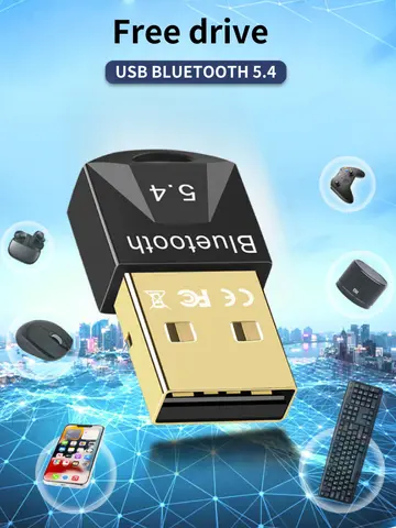 Bluetooth Adapter for Pc Usb Bluetooth 5.4 5.3 Dongle Receiver for Speaker Mouse Keyboard Music Audio Transmitter
