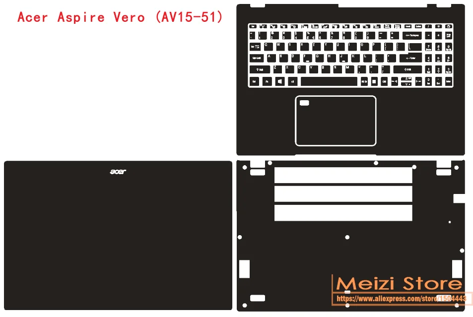 Full Body Laptop Vinyl Decal Cover Sticker Skin For Acer Aspire Vero AV15-51 97dt 52np 53z0 / Acer Nitro V 15 ANV15-51 53wf 55zq