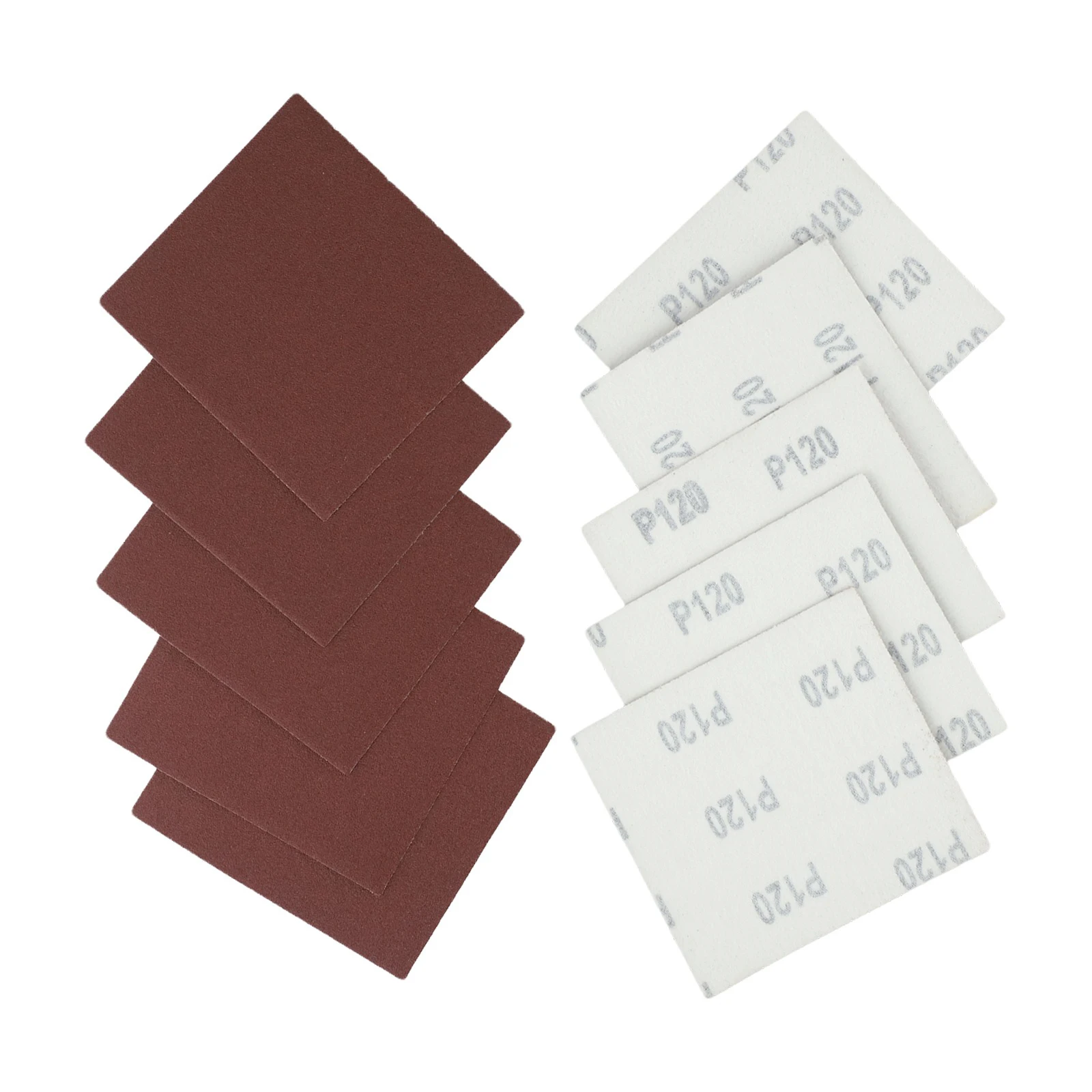 Para gránulos flocado papel de arena papel de lija pulidor de pulido 60-1000 accesorios de grano alumina juegos rojos 10 Uds nuevo