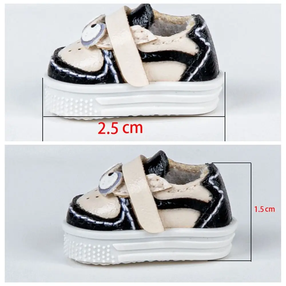 1 Para High Street Fashion Obitsu 11 Doll Shoes Thick Bottom Funny 1/12 Bjd Doll Shoes Big Eyes GSC 1/12 Bjd Casual Shoes