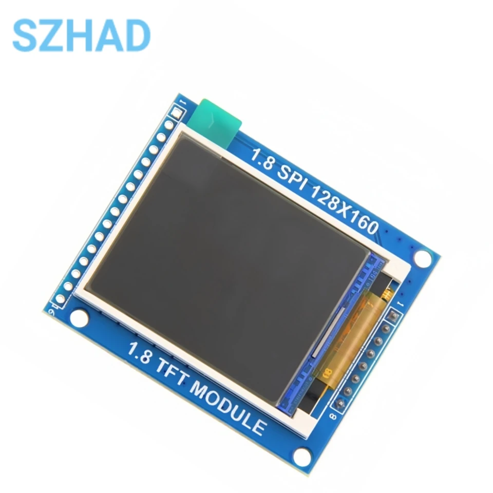 Módulo TFT de 1,8 polegadas Módulo LCD com placa base PCB SPI Porta serial requer apenas 4 IO