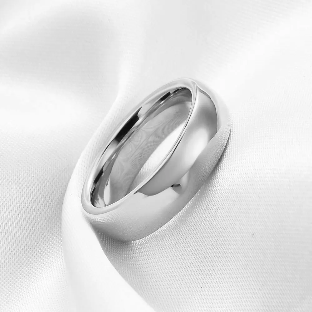 VQYSKO Vintage Wolfram Ring für Männer Glatte Plain Paar Ringe Punk Stil Mode Ring Schmuck Zubehör Großhandel – Detail 8