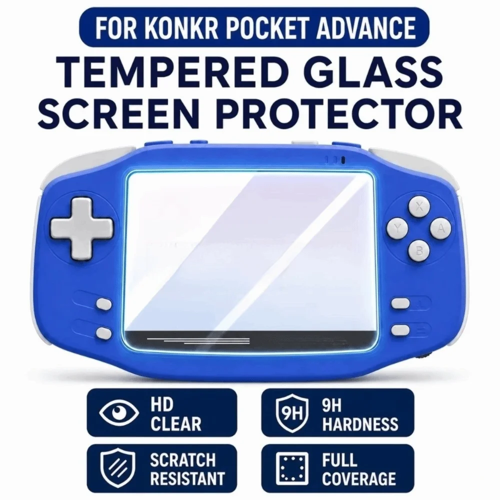 Tempered Glass Screen Protector Game Console Screen Protector Tempered Glass HD Clear Handheld Screen Protector Anti-Shatter