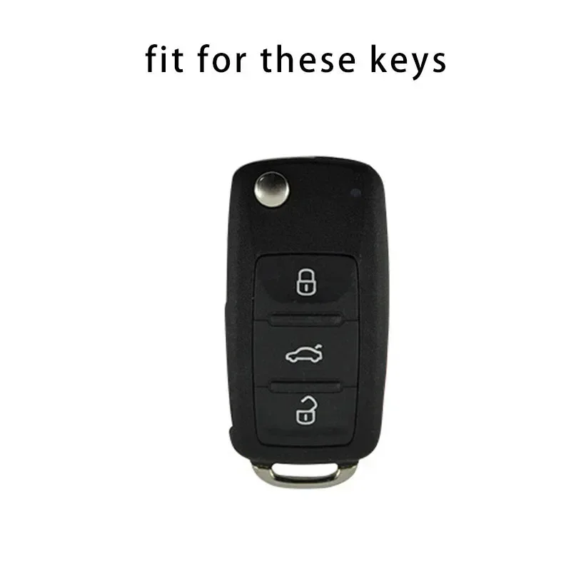 Car Key Case TPU Cover Holder Shell for VW Volkswagen Polo Golf Passat Beetle Caddy Tiguan Skoda Octavia Kodiaq Seat Leon Altea