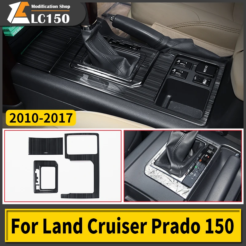 

For 2010-2017 Right Rudder Car Toyota Land Cruiser Prado 150 Stainless Steel Panel Gearbox Cover Lc150 J150 Interior Accessories