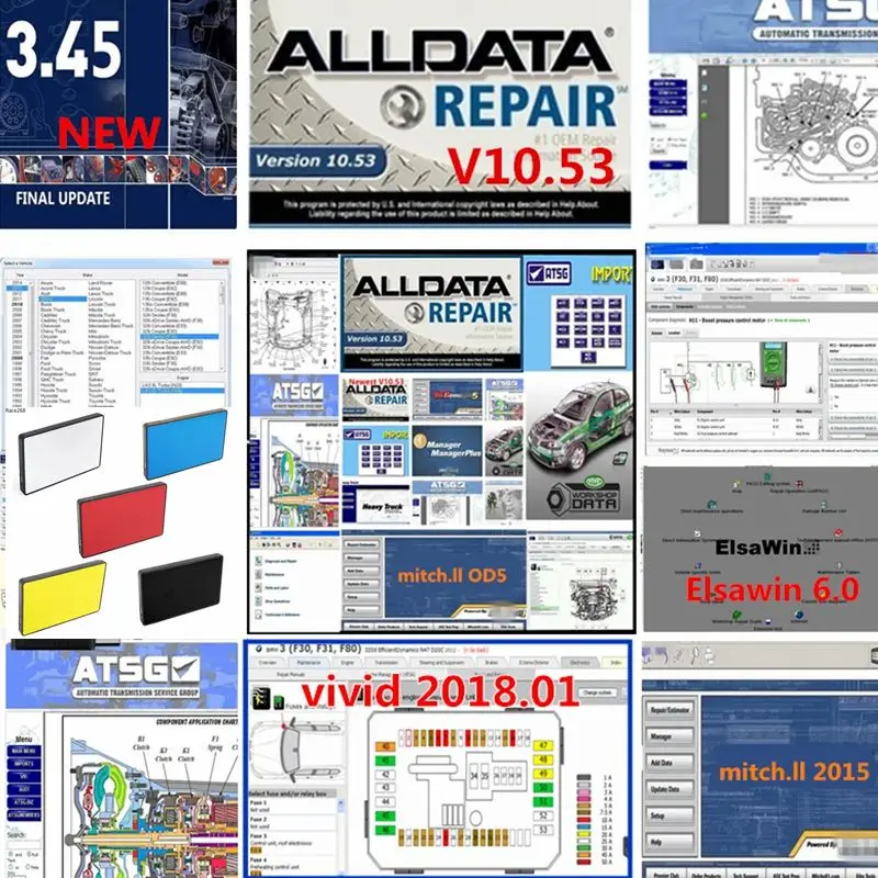 

Новейшее программное обеспечение Alldata 2014 года autodata 3,45 яркое 2018.1 elsawin 6.0 atsg 2017, программное обеспечение для авторемонта alldata 10,53 в 1 ТБ жесткого диска