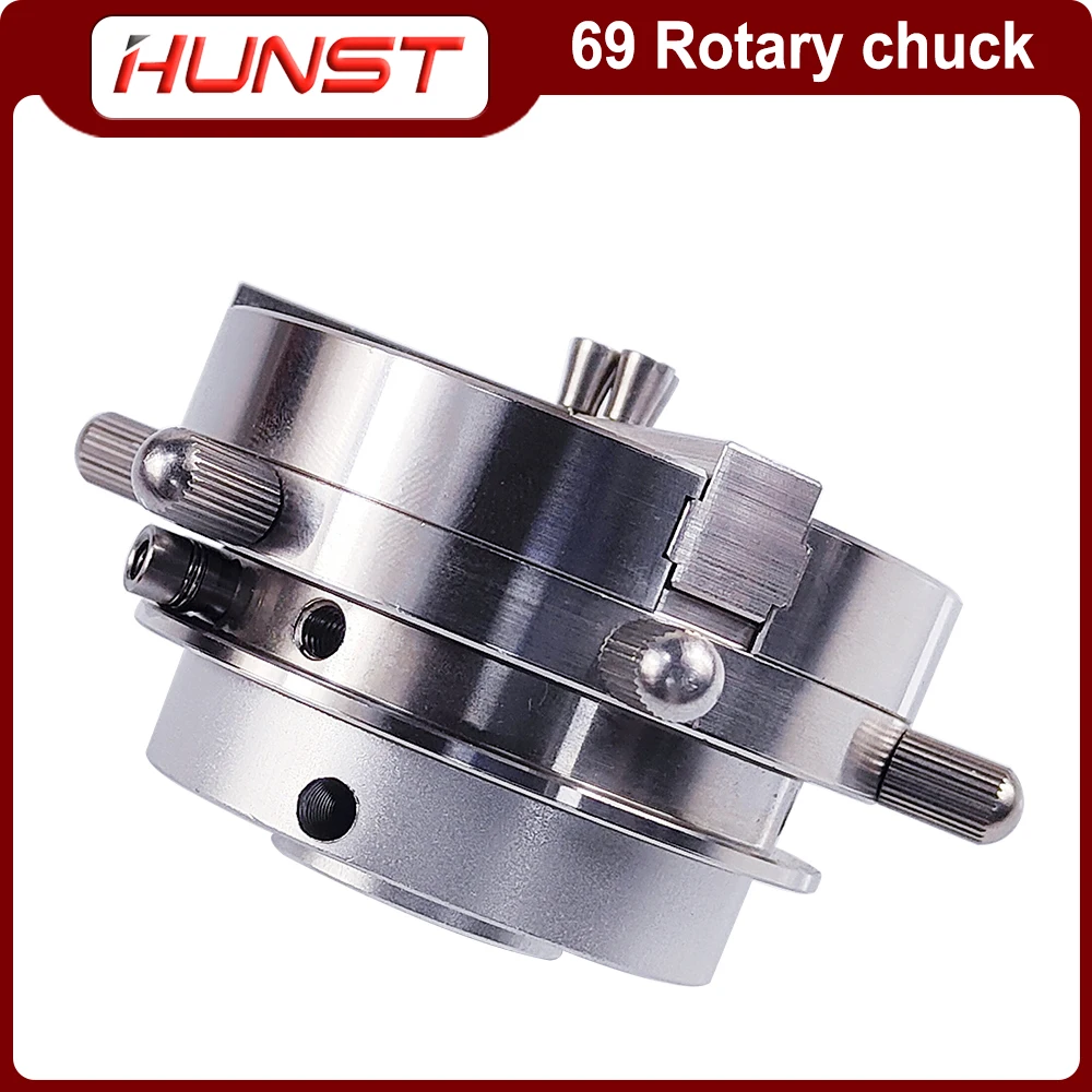 HUNST D69 Auto Lock Rotary Attachment CNC Router Laser Engraving Machine Rotary Axis Chuck for Ring Bracelet Jewelry Marking.