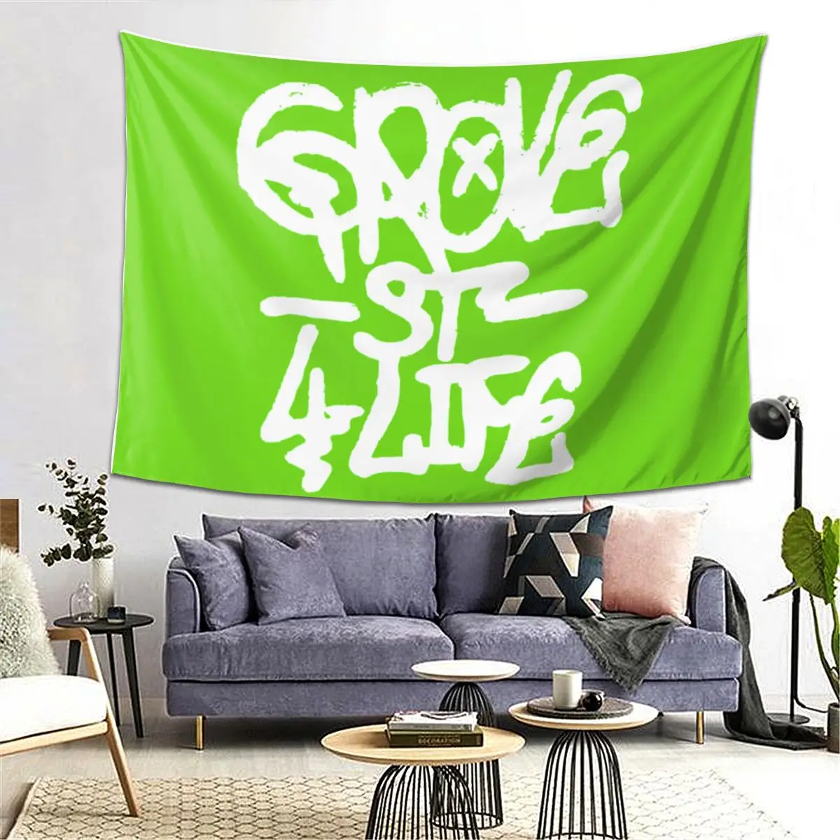 Harajuku Grove 4 Life GTA San Andreas نسيج معلق على الحائط ديكور منزلي جمالي المفروشات لغرفة النوم #3