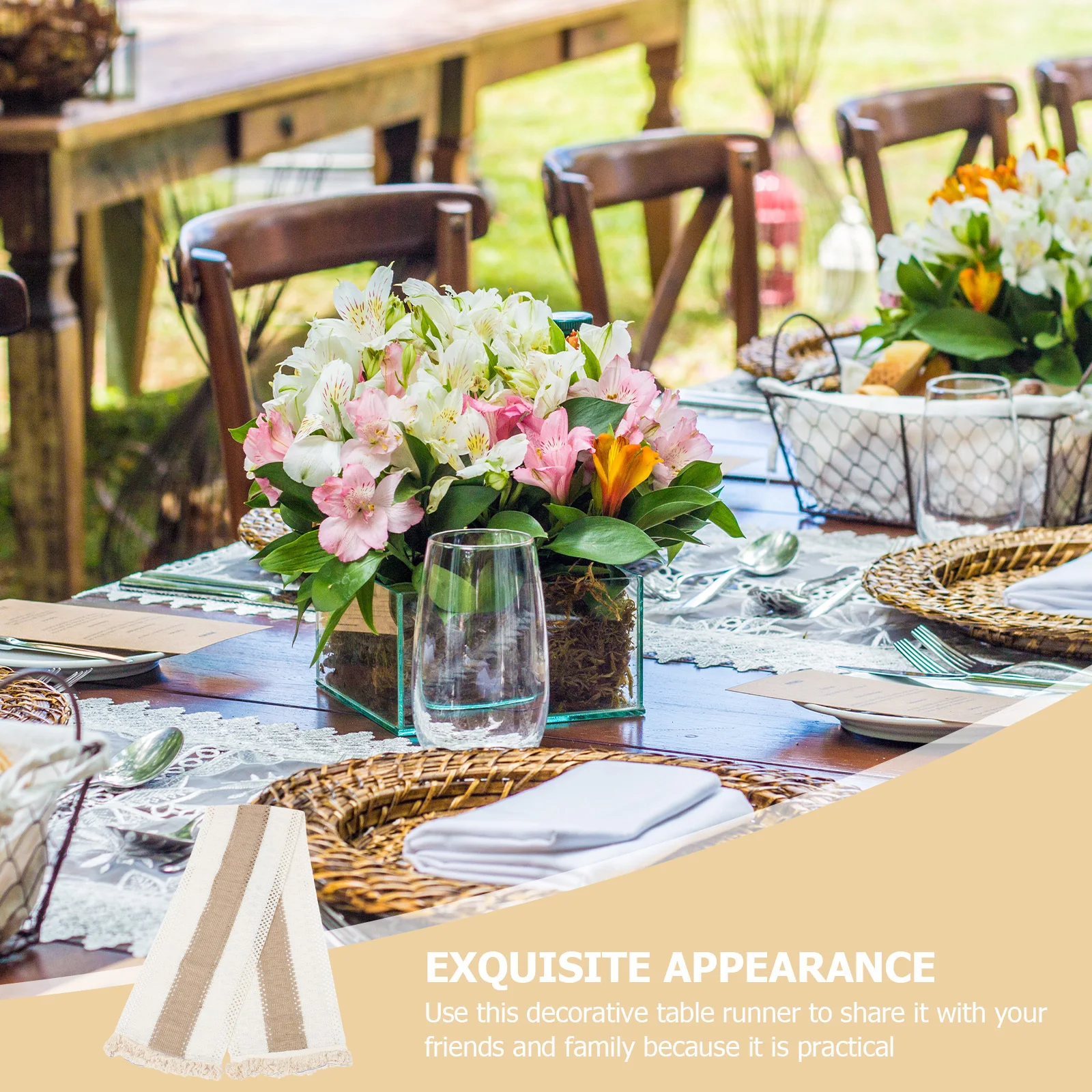 

1Pcs Cotton Linen Tassel Table Runner Splicing Chic Room Ornament Decorative Table Clothes for Wedding Hotel