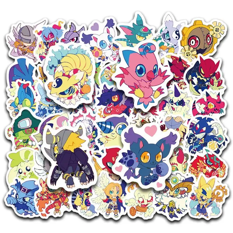95PCS Cartoon Personality Digimon Creative Graffiti Decorative Stickers