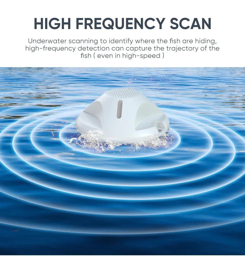 Neues Design Sonar Sensation APP-gesteuerte Sonar-Köderboot-Wassertemperaturanzeige – 20 ℃   bis 70er ℃   Arbeitstemperatur