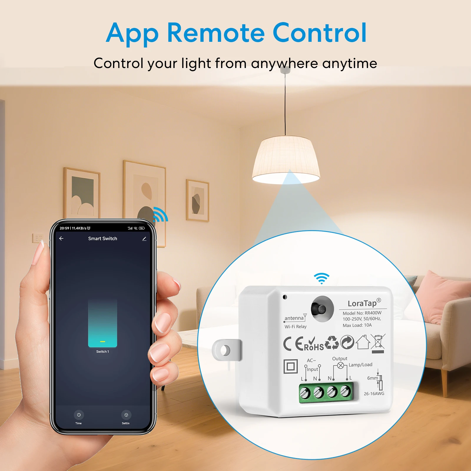 Tuya Smart Life WiFi Switch Module Breaker 10A Google Home Alexa Echo Voice Control App Timer Remote Control Light Pump DIY