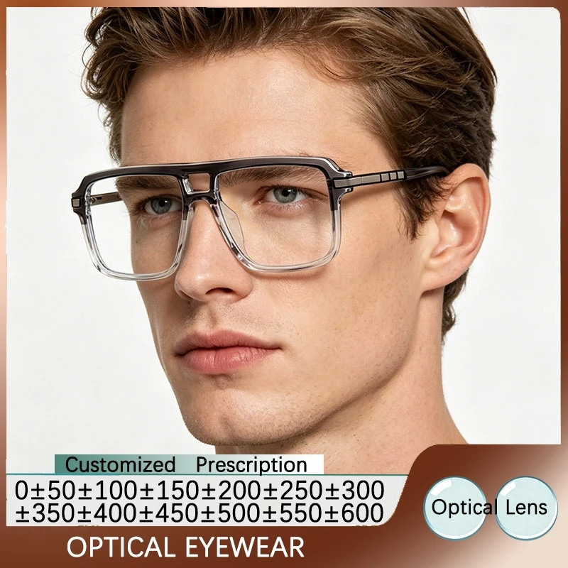 Big Big Size Reading Glasses Men Myopia Glasses Fashion Anti Blue Light Men's Prescription Glasses Brand Designer Eyeglass Frame - Aliexpress Deal