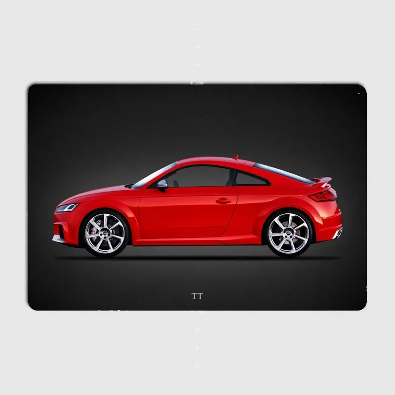 Red TT Coupe Classics Sports Car Metal Posters Club Home decoration Bedroom Bar Tin Sign Room decoration Wall Decor