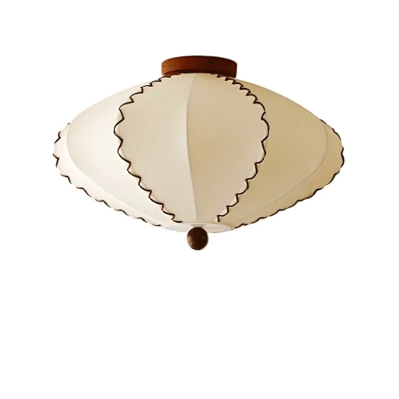 

*Medieval French Maillard bedroom lace ceiling lamp fabric lantern homestay master bedroom lamp