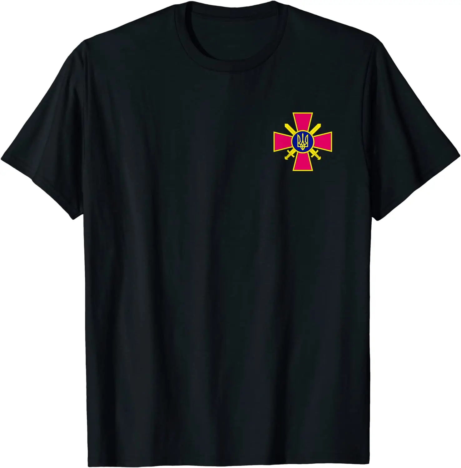 Ukrainian Ground Forces Emblem Ukraine Army Armed Forces Men T-shirt Short Sleeve Casual Cotton O-Neck Summer Shirt