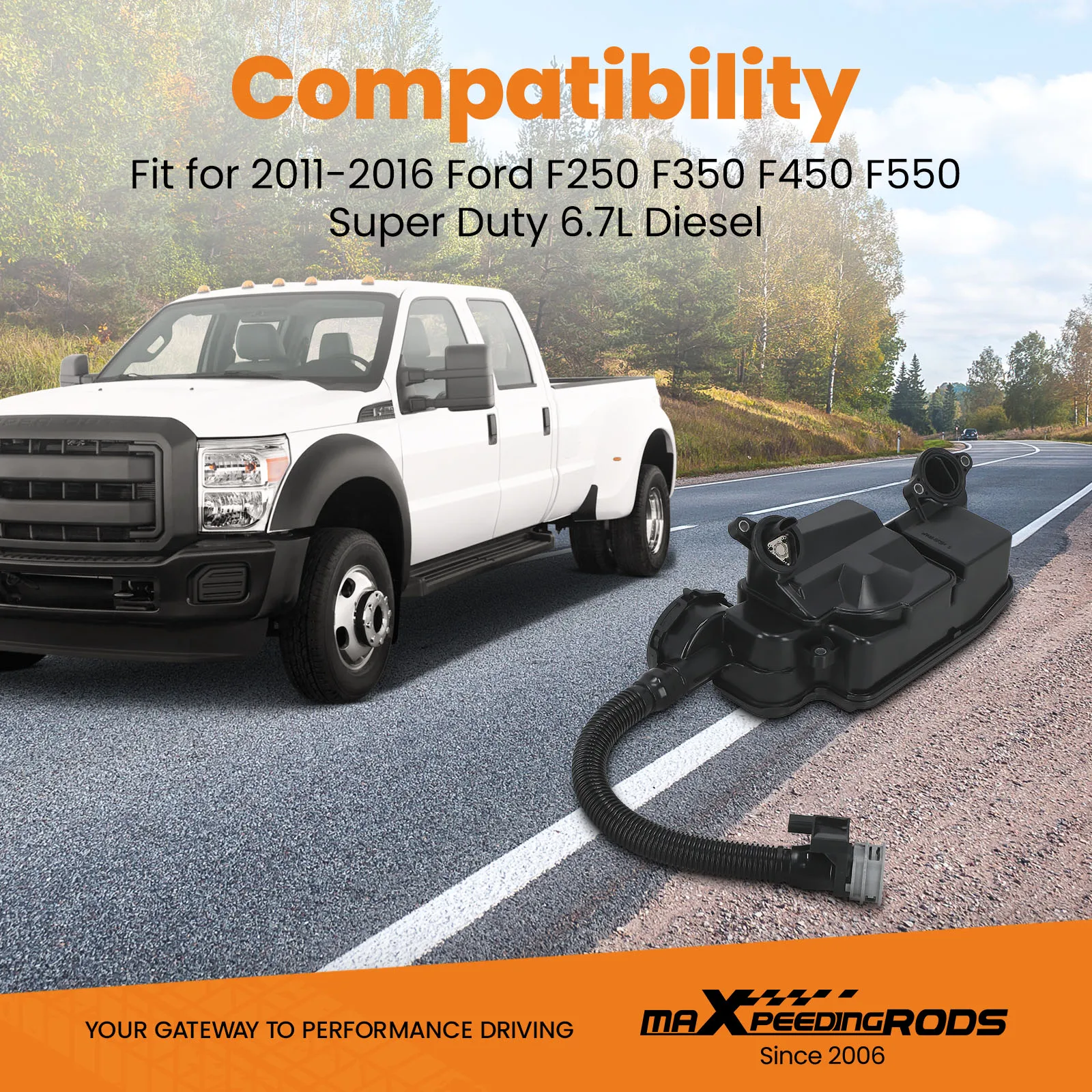 

Масляный сепаратор для Ford F250 F350 450 Super Duty 6.7L V8 Emission 2011-2016 DC3Z6A785C, BC3Z6A785A BC3Z6A785C, DC3Z6A785A