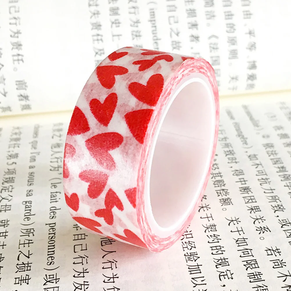 

6Pcs Love Design Decorative Tape Vibrant Colors Safe Material Ideal for DIY Crafts Photo Albums Book Journal Decoration