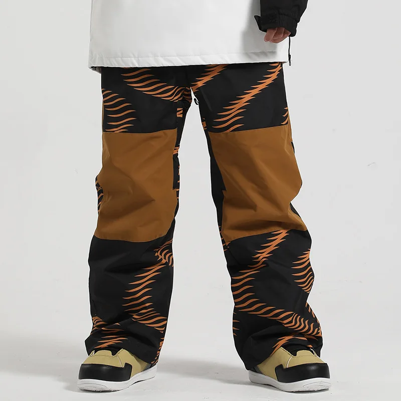 Snow Pants for Men and Women, Outdoor Sports, Snowboarding Trousers, Waterproof Skiing Suit Wear, Color Matching