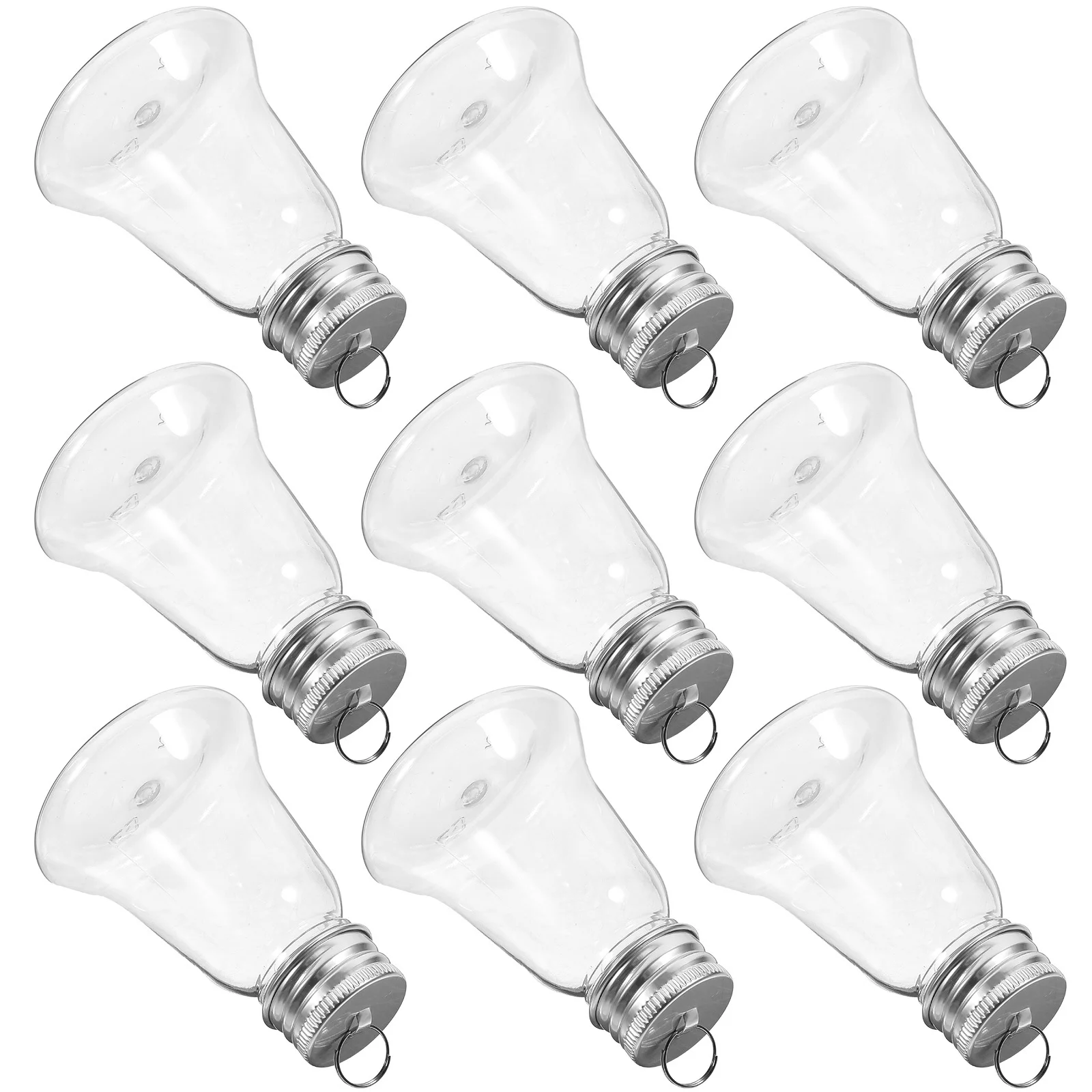 

10Pcs Christmas Tree Decoration Pendant with Lid Festive Candy Jar for Party Decor Empty Reusable Beverage Bottles