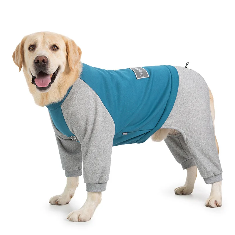 

Pet New Large Dog Four-Legged Clothes Golden Retriever Labrador Alaska Hooded Sweater Autumn and Winter Clothing