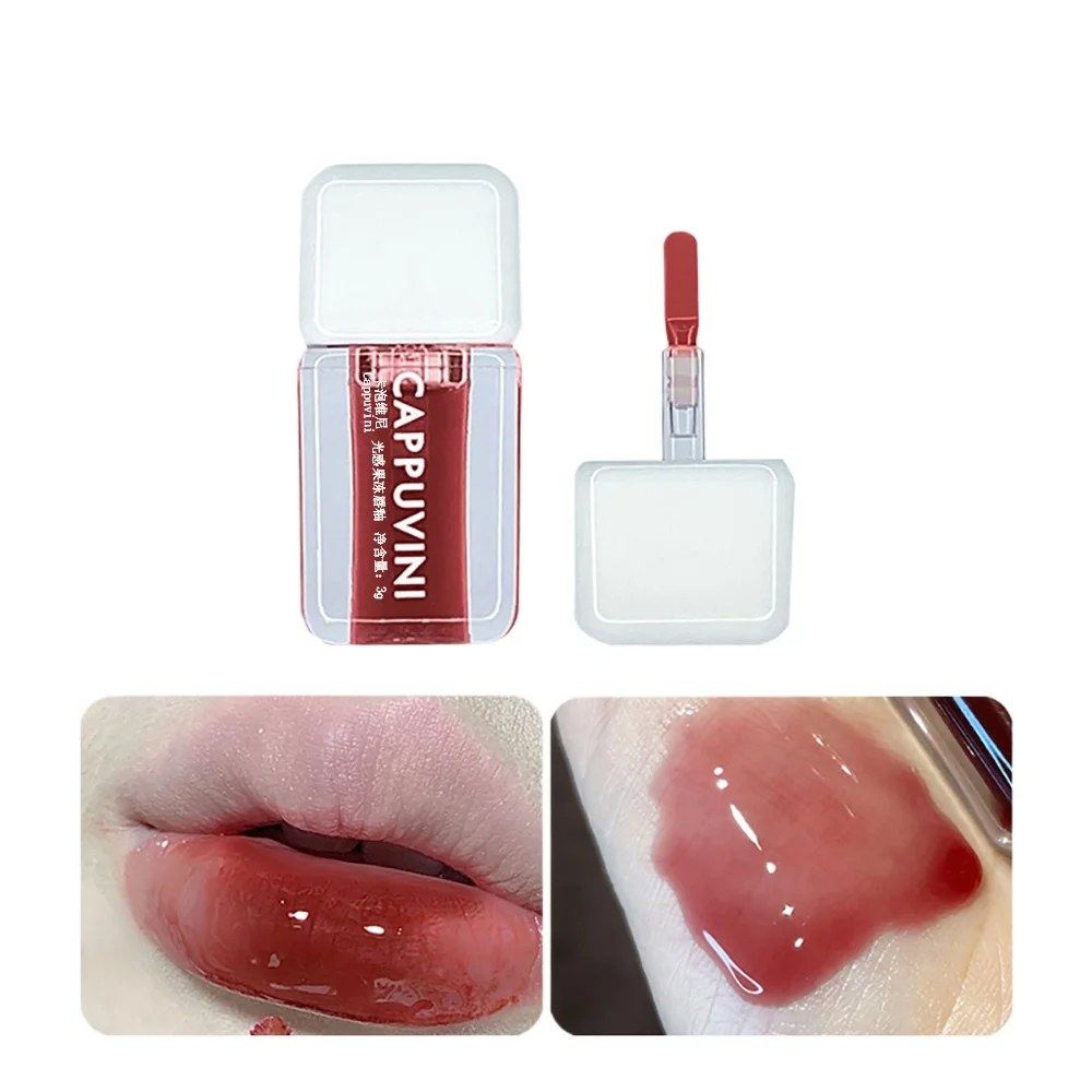 

3 Pcs lipsticks Set in 3D sparkling nude tones effectively moisturizes lip gloss base