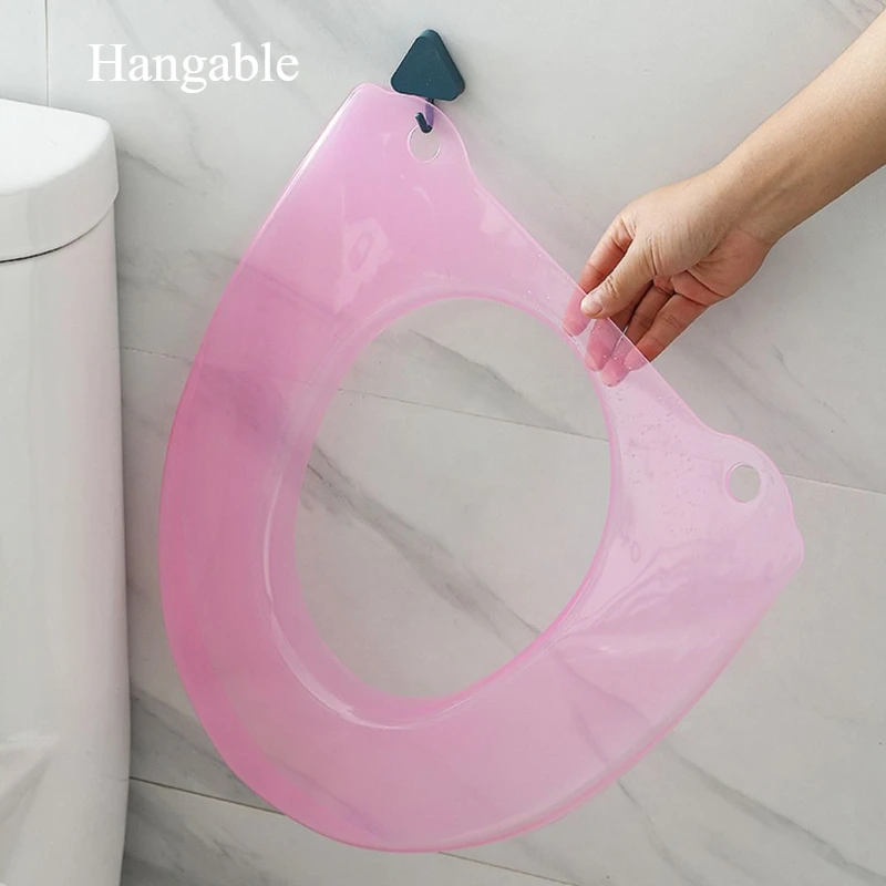 Washable Toilet Seat Cover Waterproof Sticker Foam Cushion V-shaped Toilet Seating Washer Bathroom Implement Home Merchandises - Image 3