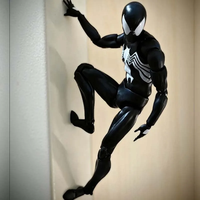 CT Toy Spider Man Maf147 Manga Figure The Amazing Spiderman Black Costume Venom Symbiotic Action Figures Shf Figuarts Boys Gift